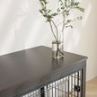 Show in main carousel: RYPetmia Heavy Duty Three Door Wire End Table Dog Crate with Mat, Black, 32 inch slide 4 of 8