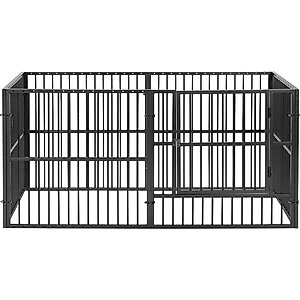 RYPetmia Indoor & Outdoor Heavy Duty Dog & Cat Exercise Pen, 31.5-in, Silver
