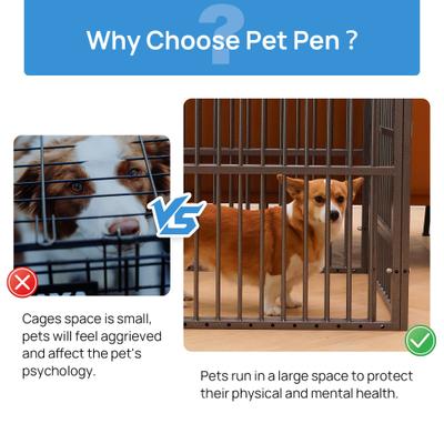 Show full view: RYPetmia Indoor & Outdoor Heavy Duty Dog & Cat Exercise Pen, 31.5-in, Silver slide 6 of 10