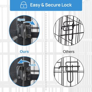 RYPetmia Indoor & Outdoor Heavy Duty Dog & Cat Exercise Pen, 31.5-in, Silver