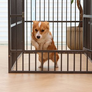 RYPetmia Indoor & Outdoor Heavy Duty Dog & Cat Exercise Pen, 31.5-in, Silver