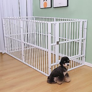 RYPetmia Indoor & Outdoor Heavy Duty Dog & Cat Exercise Pen, 31.5-in, White