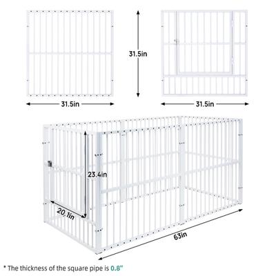 Show full view: RYPetmia Indoor & Outdoor Heavy Duty Dog & Cat Exercise Pen, 31.5-in, White slide 10 of 11
