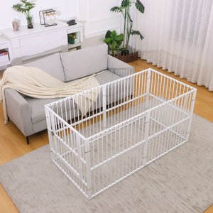 RYPetmia Indoor & Outdoor Heavy Duty Dog & Cat Exercise Pen, 31.5-in, White
