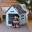 Show in main carousel: RYPetmia Indoor Wooden Dog & Cat House with Bed, Blue, Small slide 7 of 10