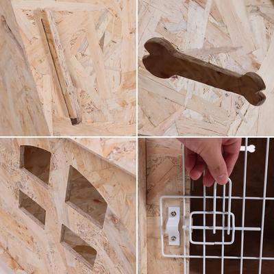 Show full view: RYPetmia Indoor Wooden Dog & Cat House with Bed, Light Wood, Small slide 8 of 10