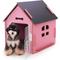 Show in main carousel: RYPetmia Indoor Wooden Dog & Cat House with Bed, Pink, Small slide 1 of 10
