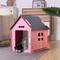 Show in main carousel: RYPetmia Indoor Wooden Dog & Cat House with Bed, Pink, Small slide 5 of 10
