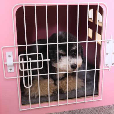 Show full view: RYPetmia Indoor Wooden Dog & Cat House with Bed, Pink, Small slide 8 of 10