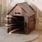 Show in main carousel: RYPetmia Indoor Wooden Dog & Cat House with Bed, Walnut, Medium slide 8 of 10