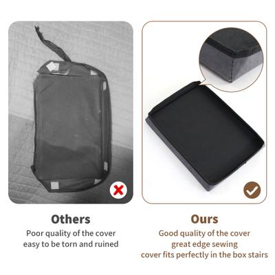 Show full view: RYPetmia Non-Slip 2-Step Foldable Dog Stairs with Storage, Gray slide 9 of 11