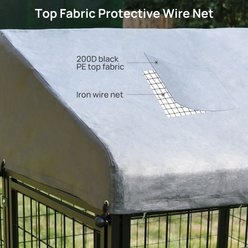 RYPetmia Outdoor Metal Dog Kennel with Roof, Black, Large: 4.5 x 4.5 x 4.9-ft slide 2 of 9