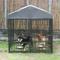Show in main carousel: RYPetmia Outdoor Metal Dog Kennel with Roof, Black, Large: 4.5 x 4.5 x 4.9-ft slide 4 of 11