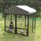 Show in main carousel: RYPetmia Outdoor Metal Dog Kennel with Roof, Black, Large: 4.5 x 4.5 x 4.9-ft slide 3 of 11