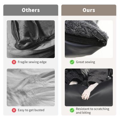 Show full view: RYPetmia PU Leather Dog & Cat Sofa Bed, Black, 26-in slide 9 of 9