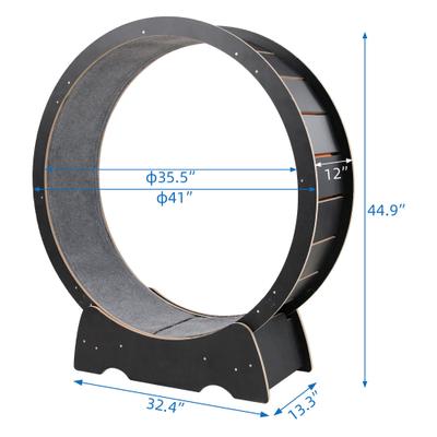 Show full view: RYPetmia Running Wheel Cat Treadmill with Catnip, Large: 45-in, Black slide 5 of 10