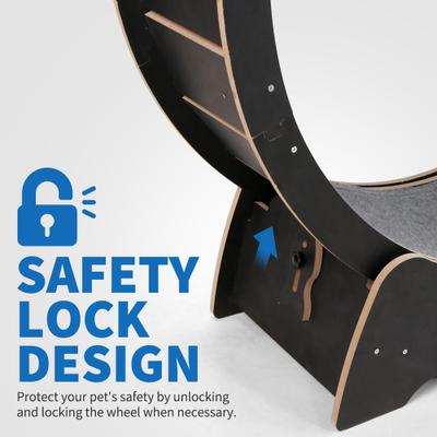 Show full view: RYPetmia Running Wheel Cat Treadmill with Catnip, Large: 45-in, Black slide 7 of 10