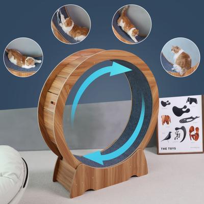 Show full view: RYPetmia Running Wheel Cat Treadmill with Catnip, Large: 45-in, Brown slide 6 of 10