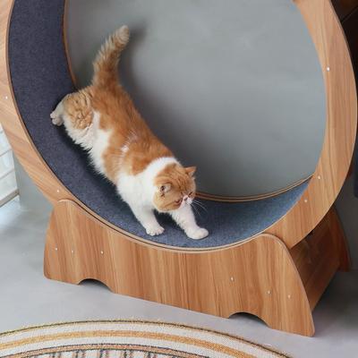 Show full view: RYPetmia Running Wheel Cat Treadmill with Catnip, Large: 45-in, Brown slide 5 of 10