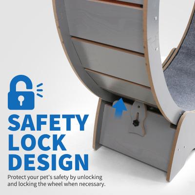 Show full view: RYPetmia Running Wheel Cat Treadmill with Catnip, Large: 45-in, ‎Gray slide 2 of 10