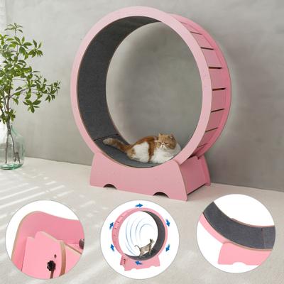 Show full view: RYPetmia Running Wheel Cat Treadmill with Catnip, Large: 45-in, Pink slide 5 of 11