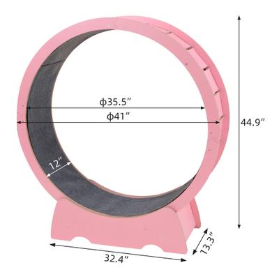 Show full view: RYPetmia Running Wheel Cat Treadmill with Catnip, Large: 45-in, Pink slide 10 of 11