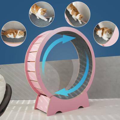 Show full view: RYPetmia Running Wheel Cat Treadmill with Catnip, Large: 45-in, Pink slide 8 of 11