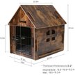 Show in main carousel: RYPetmia Wooden Indoor & Outdoor Dog House, Small/Medium, Brown slide 9 of 12