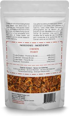 Show full view: Sabrini's Royal Treats Chicken Dog Treats, 3-oz pouch slide 3 of 5