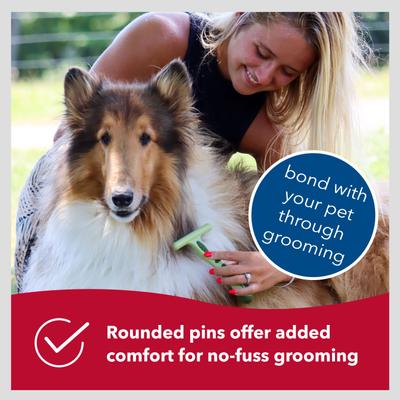 Show full view: Safari Double Row Rotating Pins Undercoat Rake Dog Grooming Tool slide 2 of 5