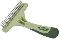 Safari Double Row Rotating Pins Undercoat Rake Dog Grooming Tool