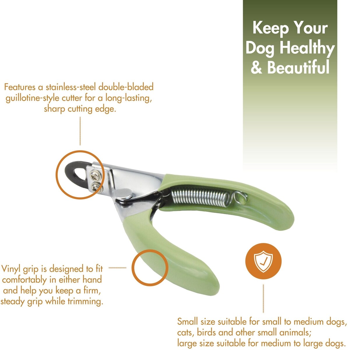 SAFARI Guillotine Nail Trimmer for Dogs, Small