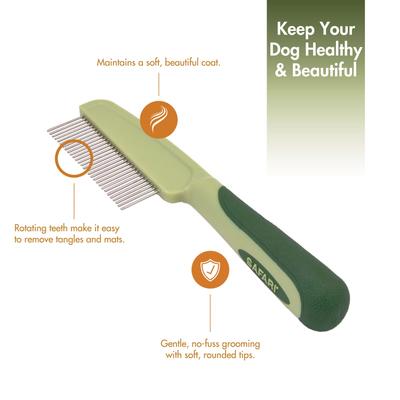Show full view: Safari Medium Dog Comb with Rotating Teeth slide 3 of 7