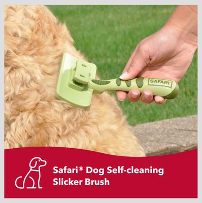 Show full view: Safari Self-Cleaning Slicker Brush for Dogs, Large slide 4 of 10