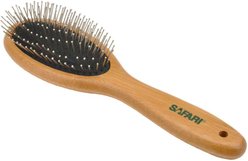 Safari Wire Pin Bamboo Handle Dog Brush, Large