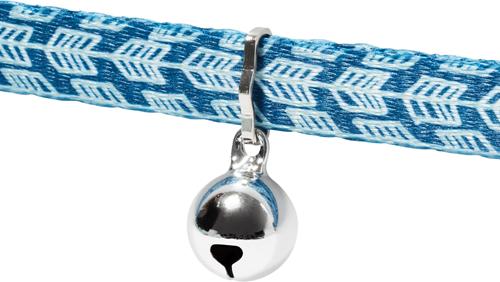 Show full view: Safe Cat Adjustable Breakaway Magnetic Buckle Cat Collar, Grey Silver Arrows slide 3 of 5