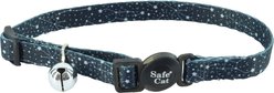 Safe Cat Fashion Adjustable Breakaway Cat Collar, 8 to 12-in neck, 3/8-in wide, Constellations