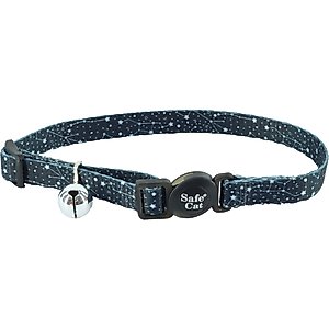 Safe Cat Fashion Adjustable Breakaway Cat Collar, 8 to 12-in neck, 3/8-in wide, Constellations