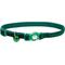 Show in main carousel: Safe Cat Jeweled Glitter Polyester Breakaway Cat Collar with Bell, Green Dot, 8 to 12-in neck, 3/8-in wide slide 1 of 6
