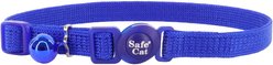 Safe Cat Snag-Proof Polyester Breakaway Cat Collar with Bell, Blue, 8 to 12-in neck, 3/8-in wide slide 1 of 4