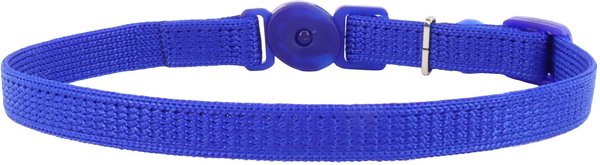 Show full view: Safe Cat Snag-Proof Polyester Breakaway Cat Collar with Bell, Blue, 8 to 12-in neck, 3/8-in wide slide 2 of 6