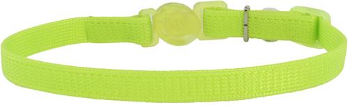 Show full view: Safe Cat Snag-Proof Polyester Breakaway Cat Collar with Bell, Lime, 8 to 12-in neck, 3/8-in wide slide 3 of 7