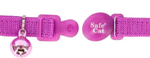 Show full view: Safe Cat Snag-Proof Polyester Breakaway Cat Collar with Bell, Orchid, 8 to 12-in neck, 3/8-in wide slide 4 of 7