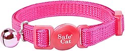 Safe Cat Snag-Proof Polyester Breakaway Cat Collar with Bell, Pink Flamingo slide 1 of 4