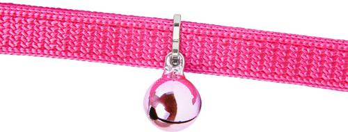 Show full view: Safe Cat Snag-Proof Polyester Breakaway Cat Collar with Bell, Pink Flamingo slide 3 of 6