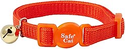 Safe Cat Snag-Proof Polyester Breakaway Cat Collar with Bell, Sunset Orange slide 1 of 4