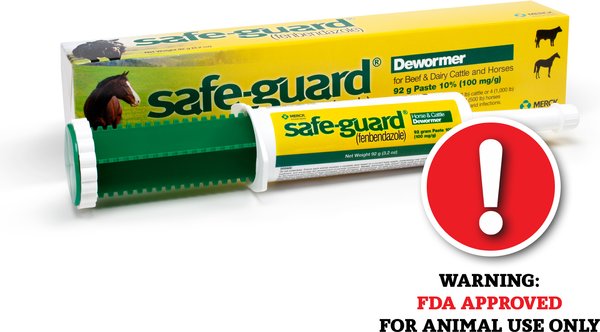 Show full view: Safe-Guard Fenbendazole 10% Paste Horse Dewormer, 92-gm tube slide 1 of 9