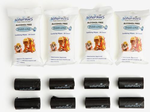 Show full view: SafePaws Sanitizing & Dog Grooming Travel Caddy Refill Bundle, 20 count slide 2 of 5