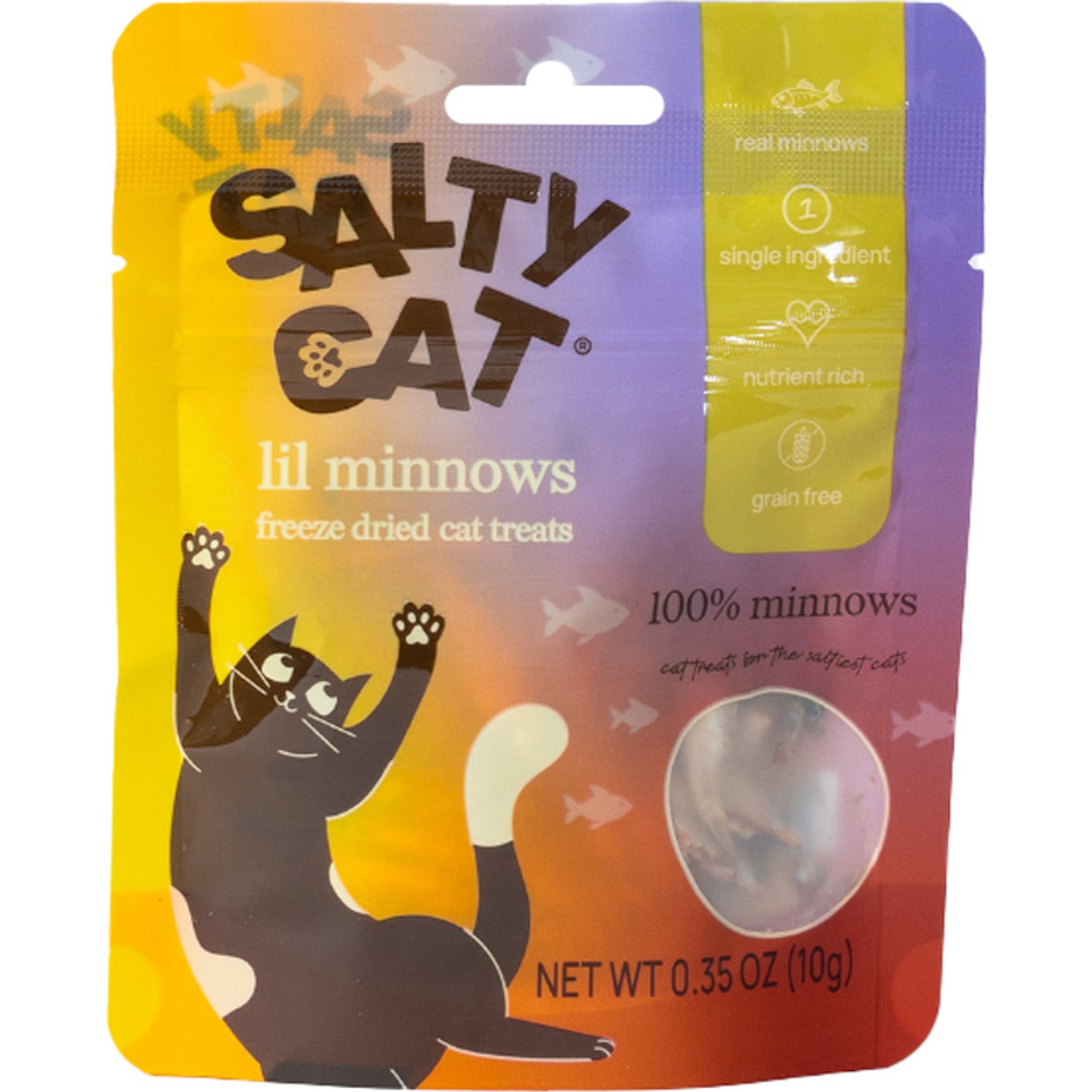 Salty Cat 100% Minnow Freeze-Dried Cat Treats, 0.35-oz