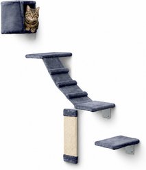 Sam's Pets Addison Wall Climber Wall Mounted Cat Tree, Grey